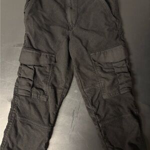 Banana Republic Lido Italian Wool Cargo Pants Girls Size 8 Black Utility